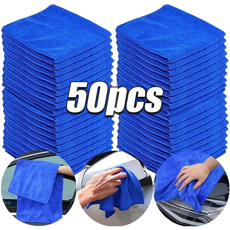 10Pcs Microfiber Towels Car Wash Drying Cloth Towel Household Cleaning Cloths Auto Detailing Polishing Cloth Home Clean Tools