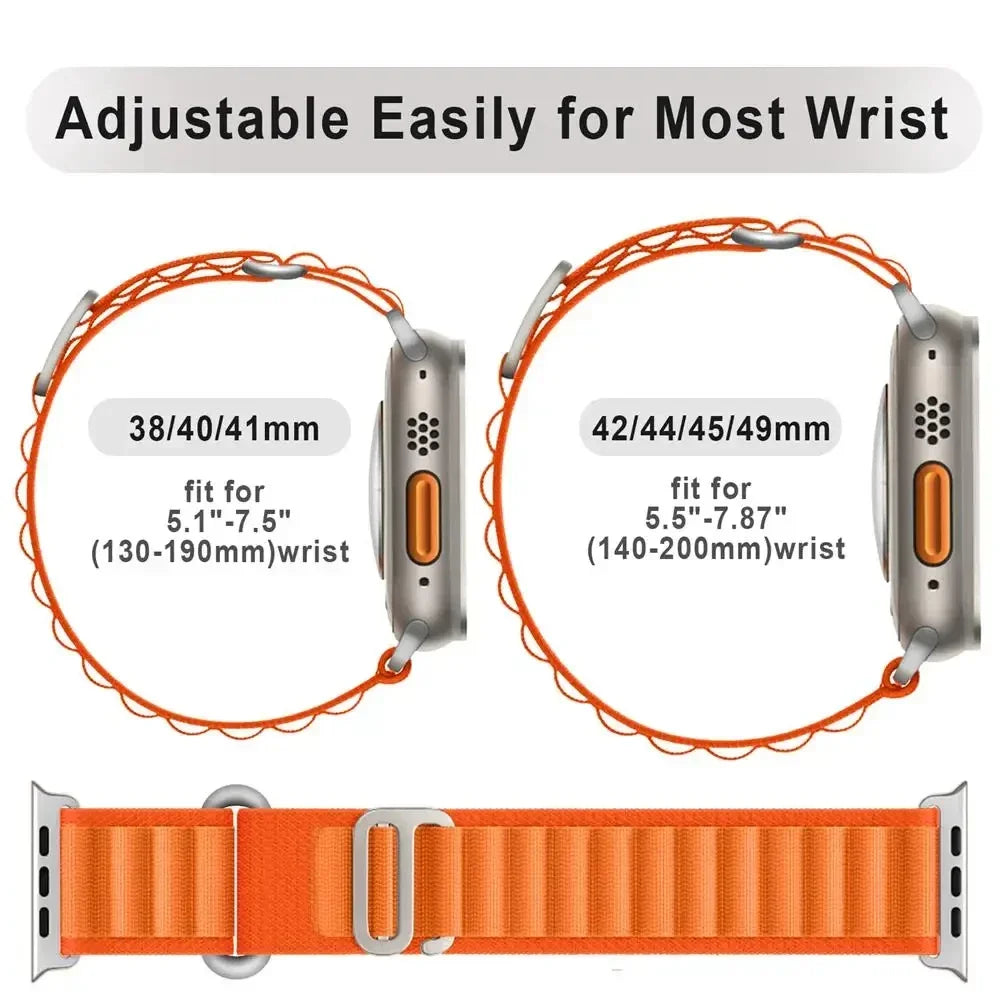 Alpine loop Strap for Apple watch Ultra 2 Band 46mm 40mm 45mm 41mm 38mm 42mm 49mm bracelet iWatch series 10 9 8 7 6 5 4 se Bands