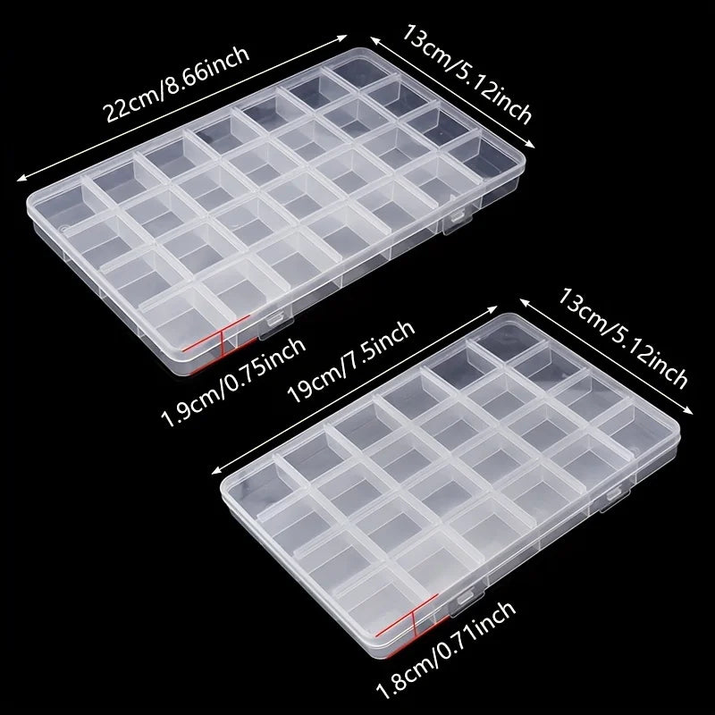 1Pc Multifunctional Clear Plastic Organizer Box with Grids Container Craft Storage for Beads Organizer Art DIY Jewelry