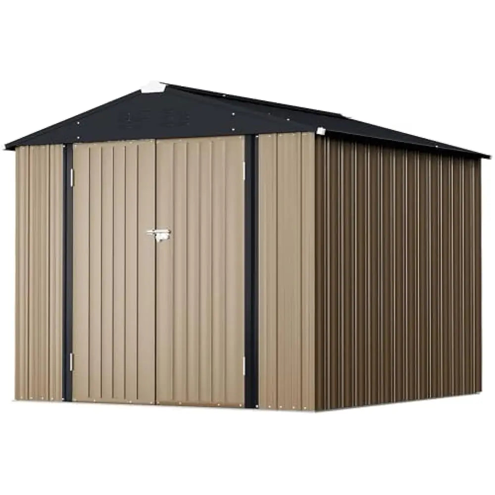 8 x 6 ft Outdoor Shed, Waterproof Storage Building, Sturdy Tool Shed for Garden/Backyard, Outdoor Garden Storage Sheds