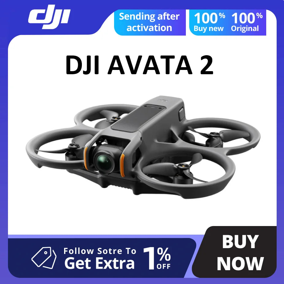 DJI Avata 2 Drone Only Body New Product Low-Latency Video Transmission 4K/60fps 155° Super-Wide FOV Videos DJI Original Drones