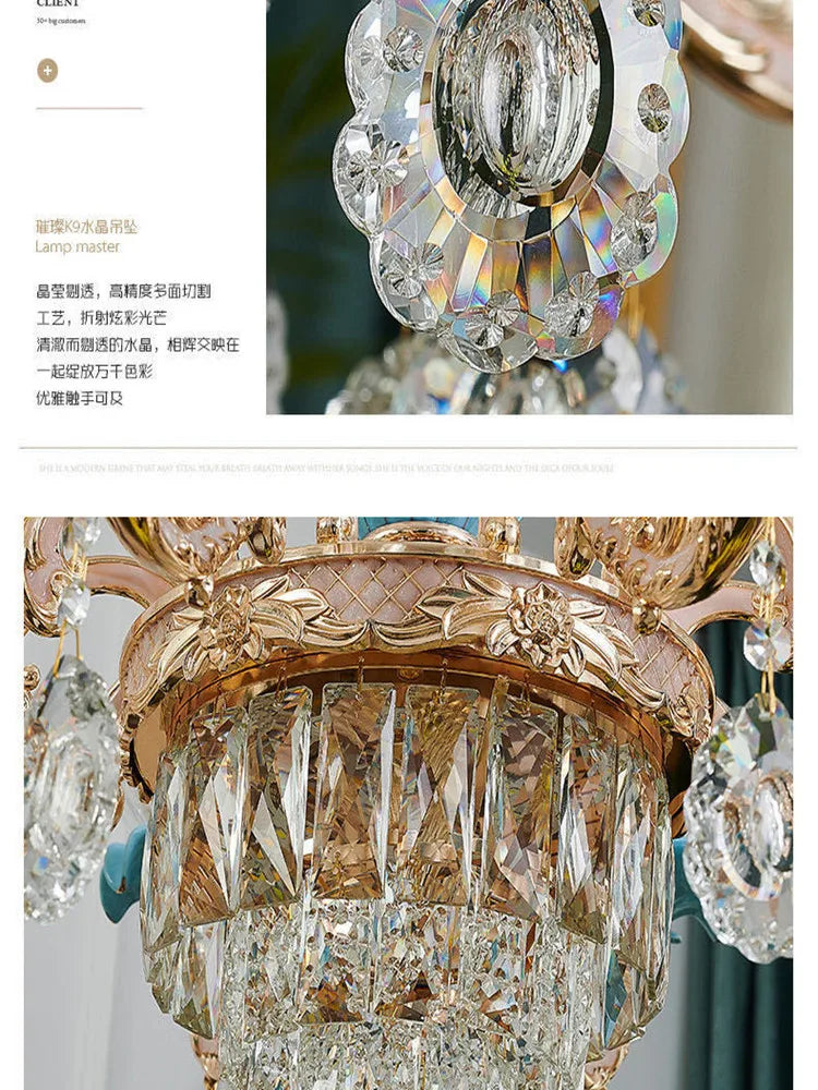 Nordic luxury crystal chandelier hotel living room home  ceiling   decorative lighting