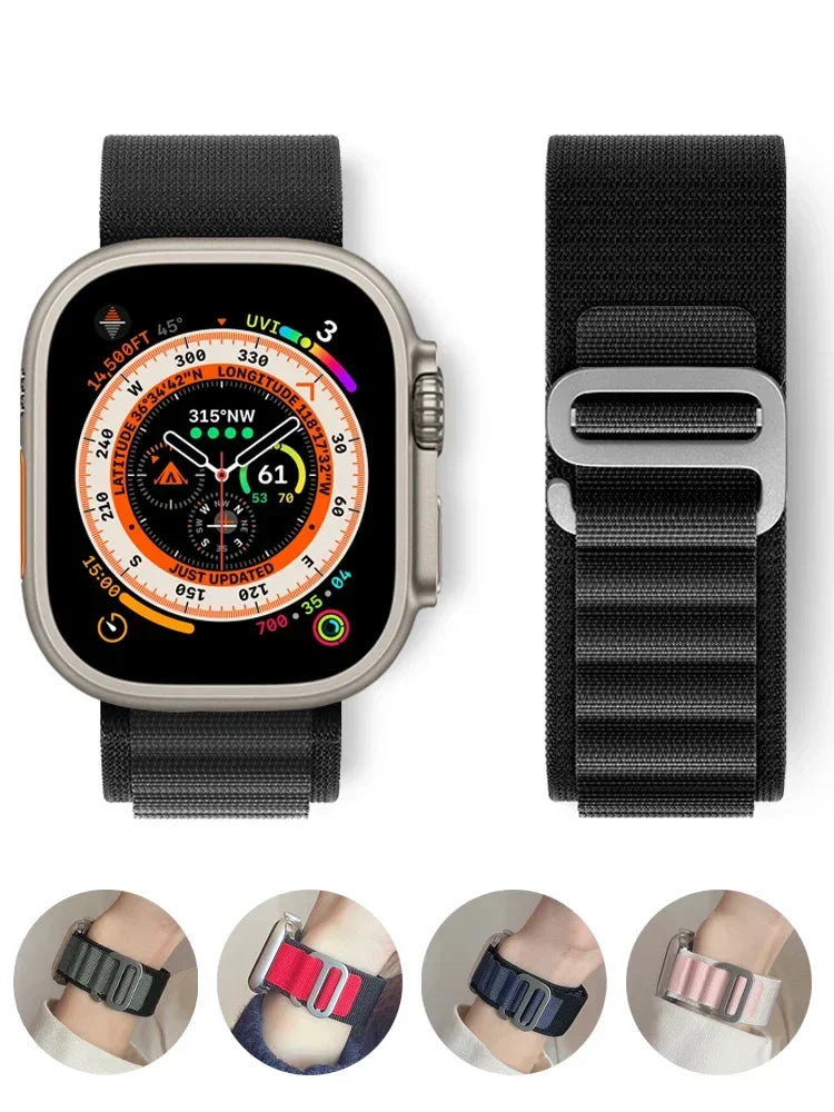 Alpine loop Strap for Apple watch Ultra 2 Band 46mm 40mm 45mm 41mm 38mm 42mm 49mm bracelet iWatch series 10 9 8 7 6 5 4 se Bands