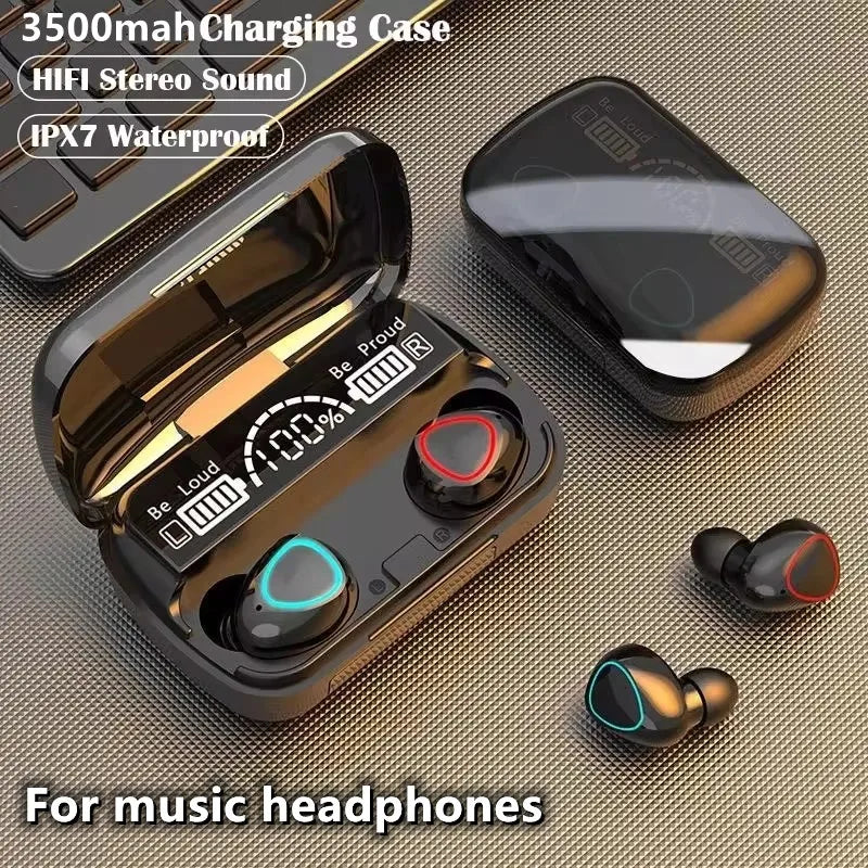 TWS Bluetooth Headphones 3500mAh Charging Box Wireless Earphones With Microphone 9D Stereo Sports Waterproof Earbuds Headset