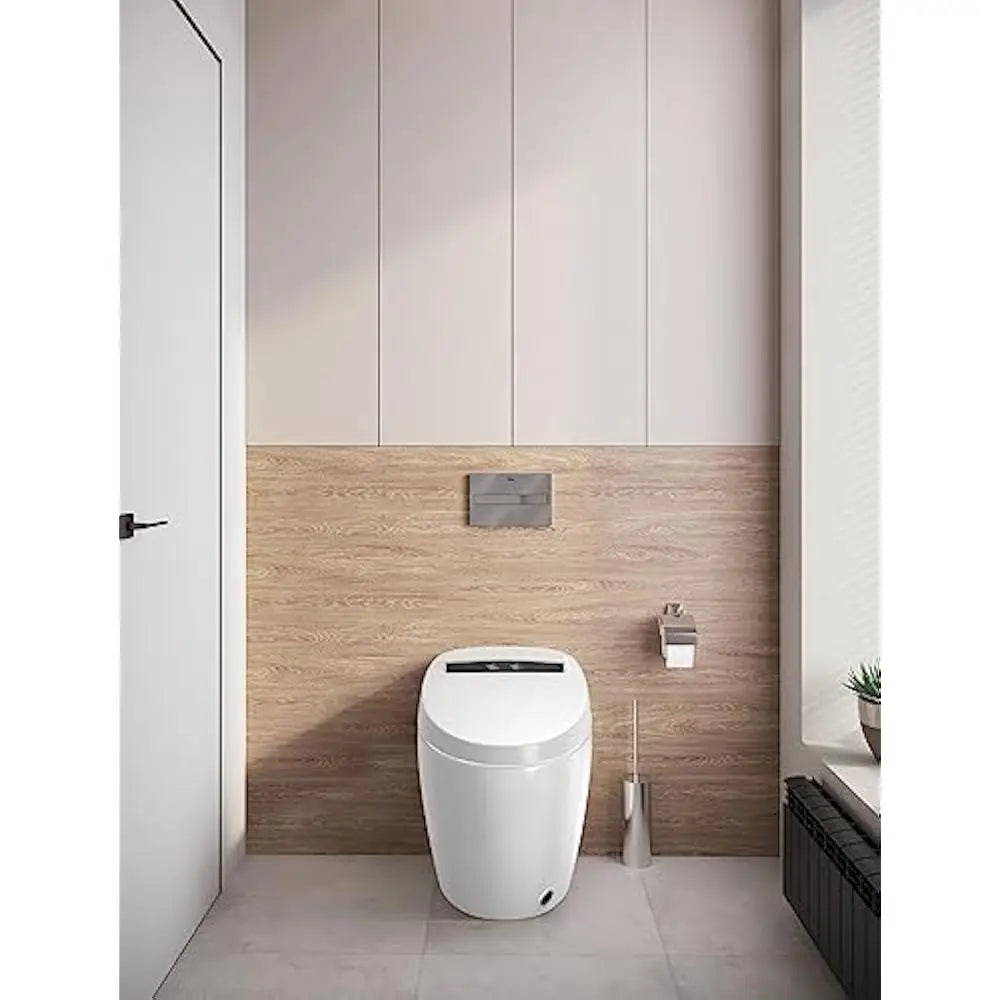 Tankless Smart Toilet with Bidet Built in, One-piece Bidet Toilet Seat, Auto Flush, Heated Seat, Wireless Remote Control