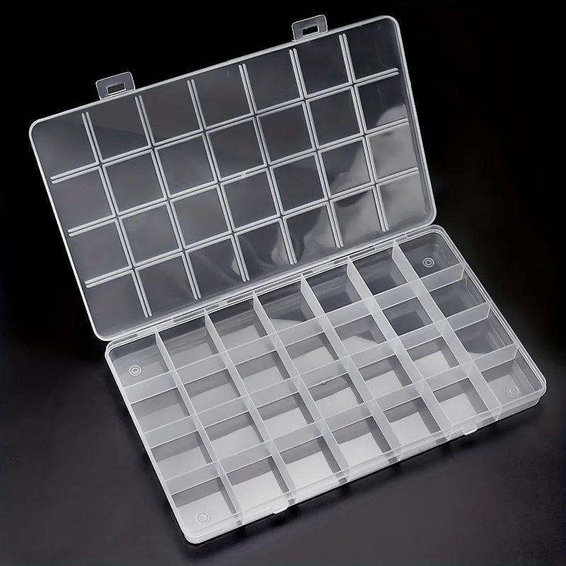 1Pc Multifunctional Clear Plastic Organizer Box with Grids Container Craft Storage for Beads Organizer Art DIY Jewelry