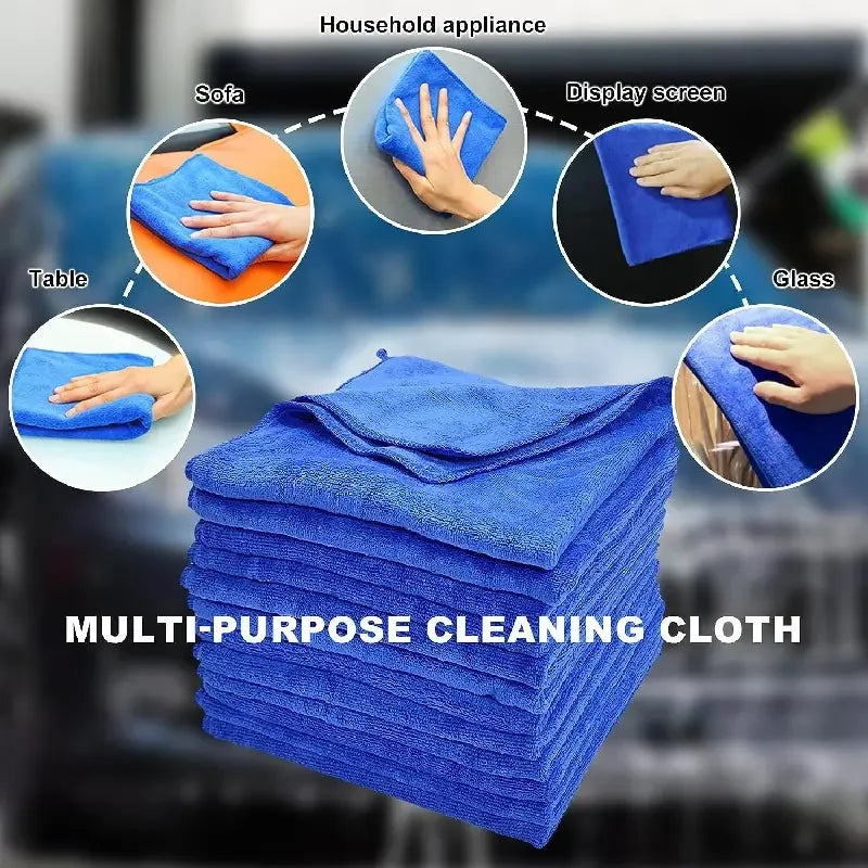 10Pcs Microfiber Towels Car Wash Drying Cloth Towel Household Cleaning Cloths Auto Detailing Polishing Cloth Home Clean Tools