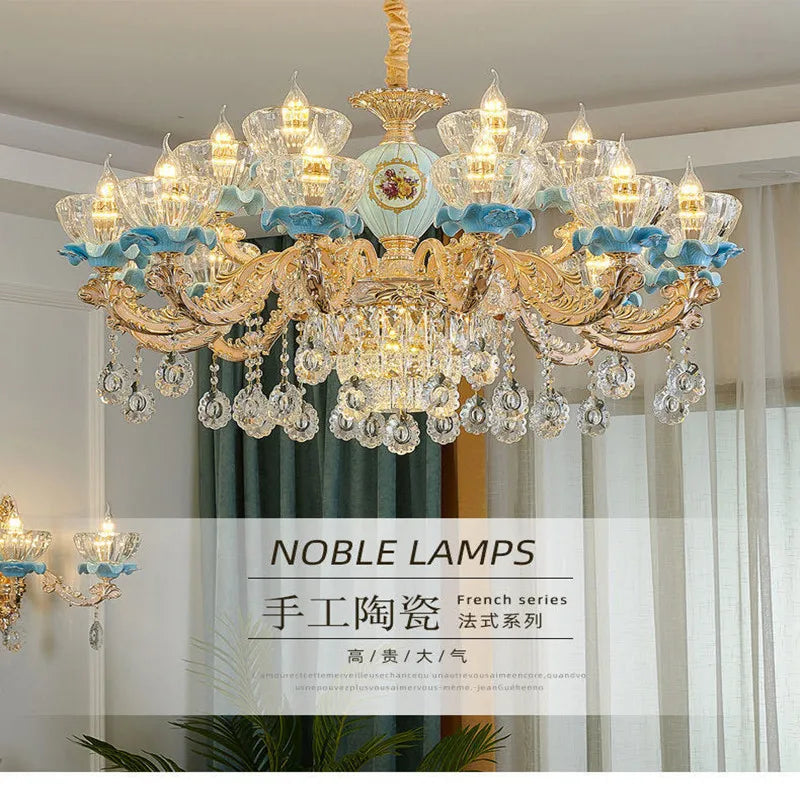 Nordic luxury crystal chandelier hotel living room home  ceiling   decorative lighting