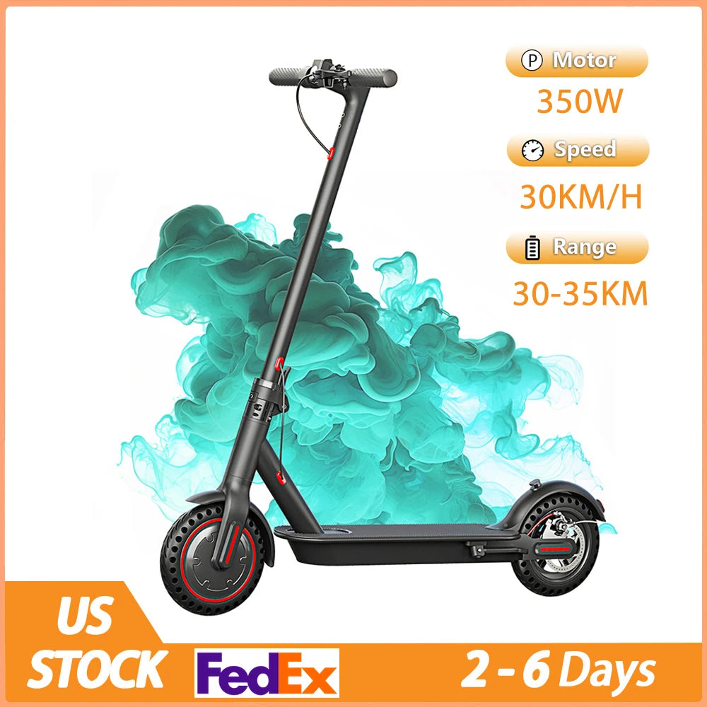 350W Foldable Electric Scooter for Adults Teens,Explosion-proof Tires,Dual Brake System Lightweight High Quality E-scooter